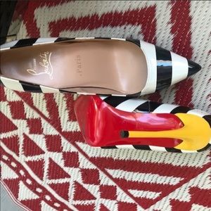 Christian Louboutin striped heels